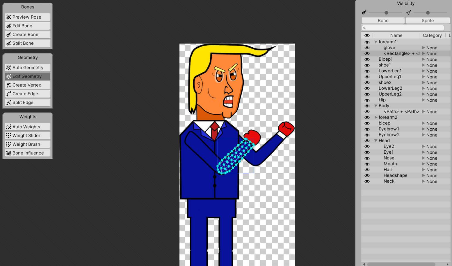 Creating Geomtry Trump