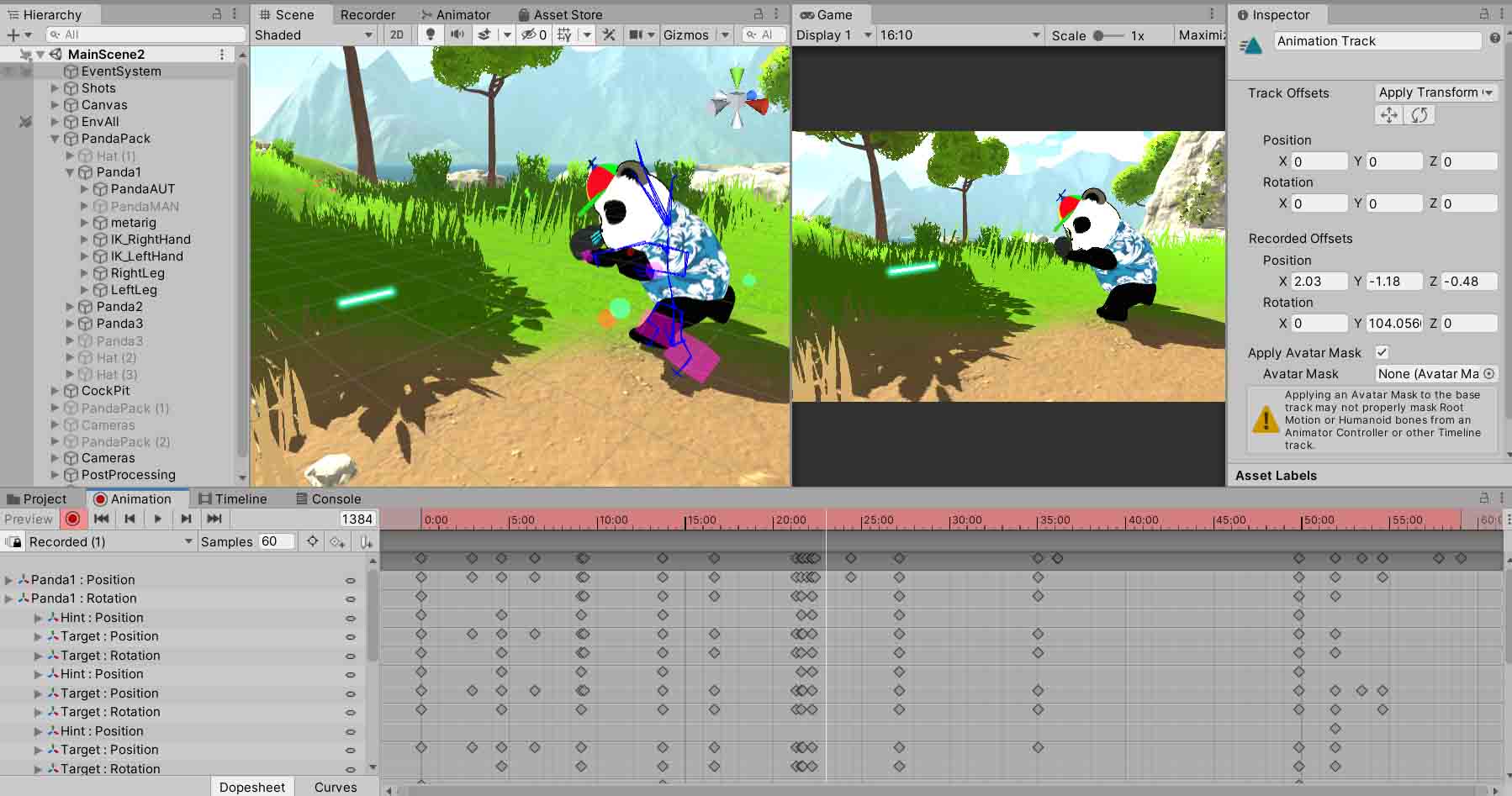 unity character animations
