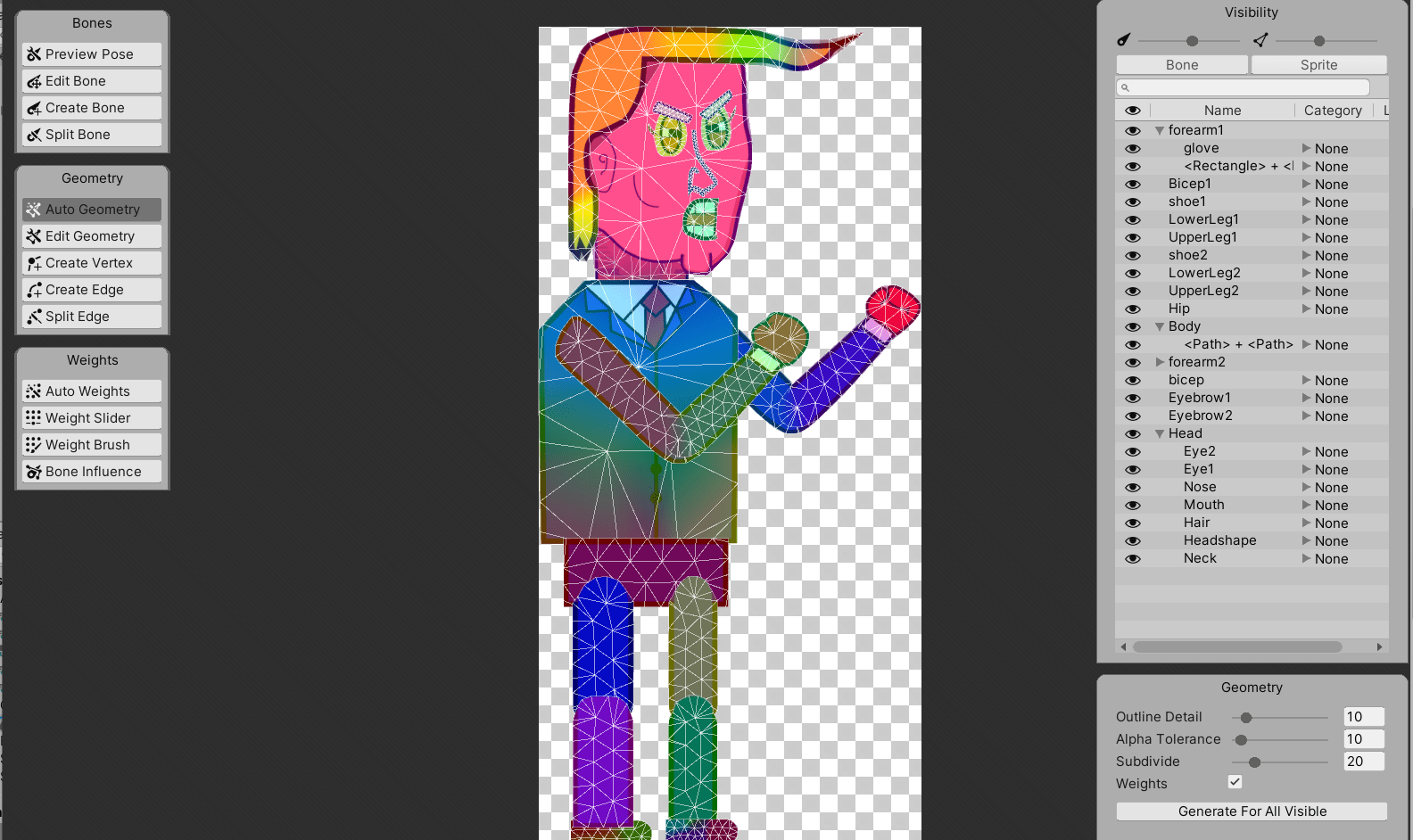 unity paint weights Trump